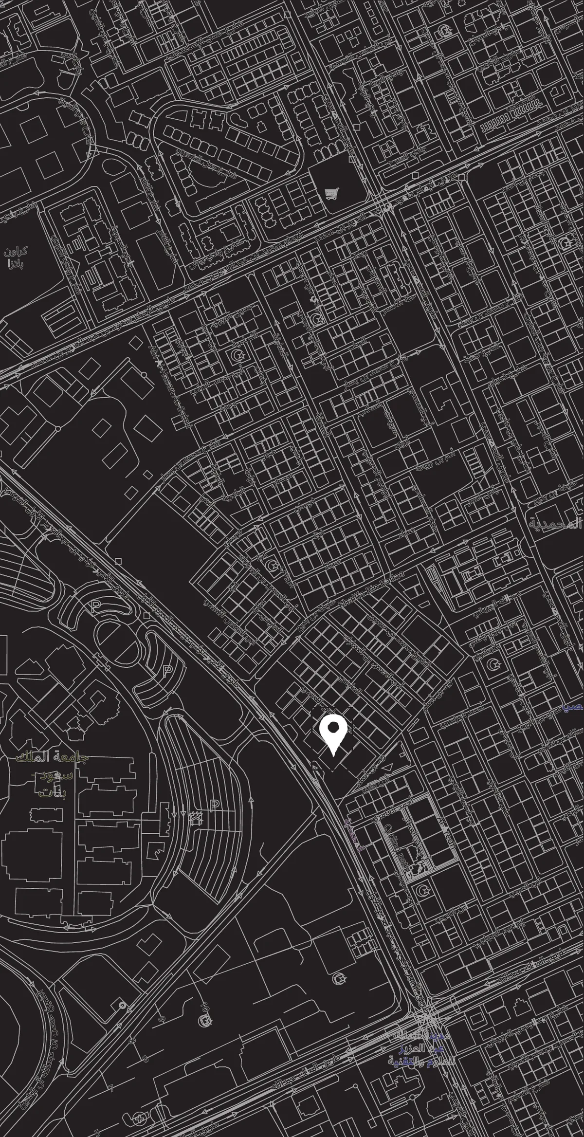 Map showing the PATTERN Architects office in Al Mohammadiyyah, Riyadh