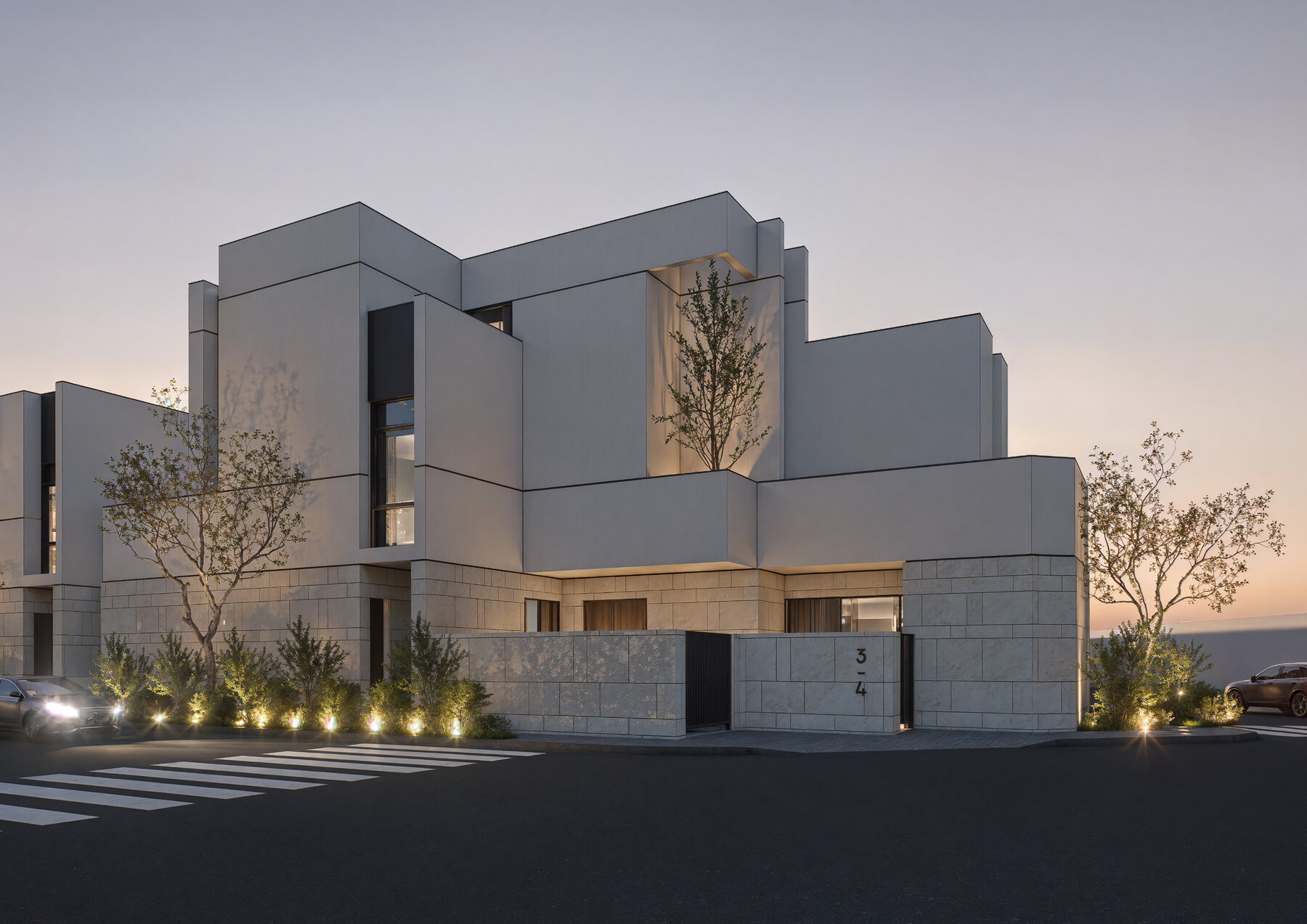 Architectural view from the Private Compound project