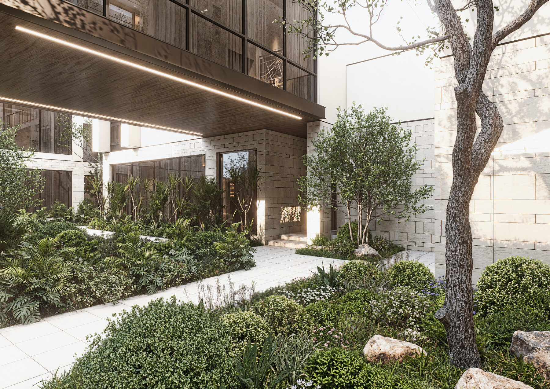 Architectural view from the Private Compound project