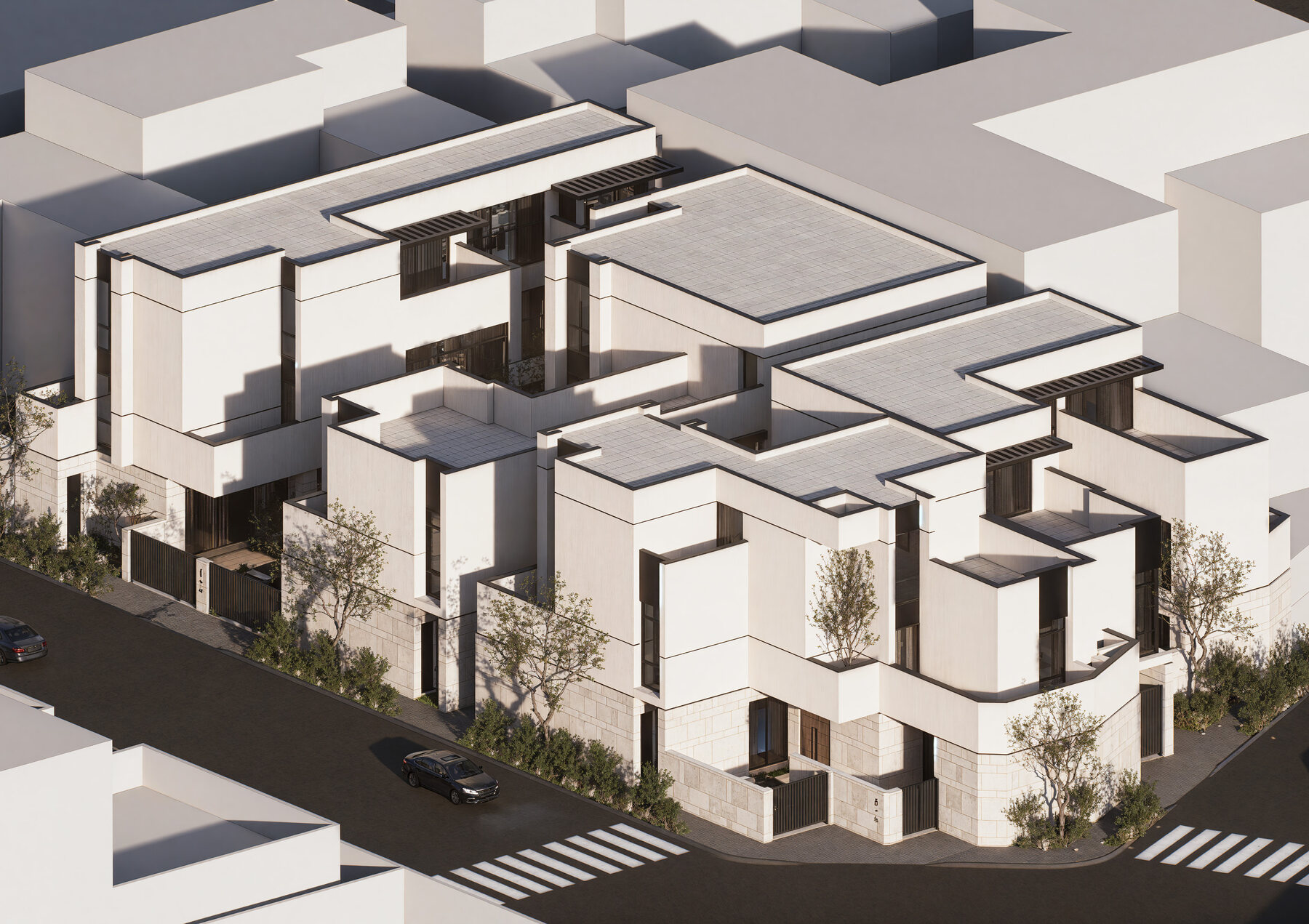 Architectural view from the Private Compound project