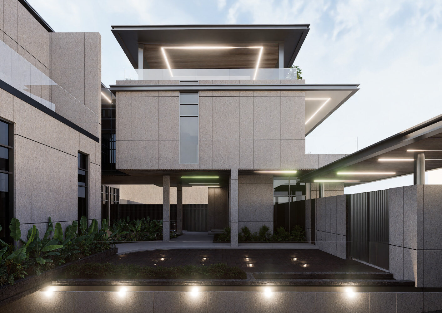 Architectural view from the Private Villa project